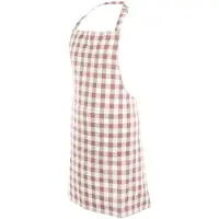 Tiseco 9686PINK Keukenschort Gingham Roze – 80x74 cm