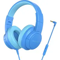 Blackview FitBuds K1 Over-ear hoofdtelefoon - On Ear bedrade opvouwbare hoofdtelefoon voor kinderen - Willekeurige kleur - Blauw/Roze