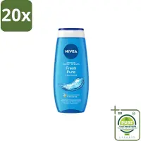 Nivea 20 x Douchegel Fresh Pure 250 ml - Grootverpakking - Douchegel - Huidverzorging - Frisheid - Vitamine C - Vitamine E