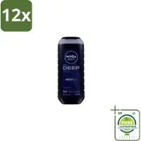 Nivea Men Douchegel Deep Clean 250 ml - Voordeelverpakking - 12 stuks - Douchegel - Diepe reiniging