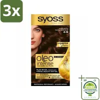 Syoss Oleo Intense - Haarverf - 4-18 - Mokka Bruin - 115ml x 3