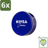 Nivea – Crème – Voor Gezicht, Handen en Lichaam – 250 ml - Voordeelverpakking - 6 stuks - Crème - Gezichtscreme