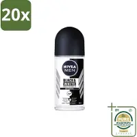 Nivea 20 x Men – Deodorant Roller – Invisible for Black & White – 50 ml - Grootverpakking - Men Deodorant Roller - Anti-vlek - Anti-transpirant - Geurbestendig - Zweetbestendig