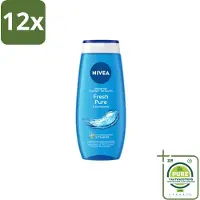 Nivea Douchegel Fresh Pure 250 ml - Voordeelverpakking - 12 stuks - Douchegel - Huidverzorging