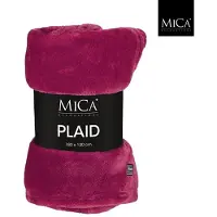 Mica Decorations Famke Fleece Plaid Bordeaux - 180 x 130 cm