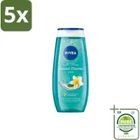 Nivea 5 x Douchegel Hawaii Flower & Oil 250 ml - Grootverpakking - Douchegel Hawaii - Douchegel Hawaii Bloem - Douchegel Met Olie - Huid Verzorging - Huid Hydraat