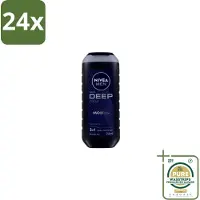 Nivea Men Douchegel Deep Clean 250 ml - Voordeelverpakking - 24 stuks - Microfijne klei - Huid reinigen