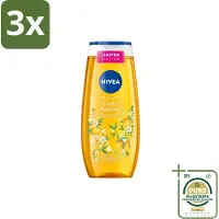 Nivea 3 x – Douchegel – Exotic Feeling – 250 ml - Grootverpakking - Douchegel - Tropische Geur - Mild Reinigen - Huid Verzorgen - Fris Huidgevoel