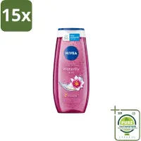 Nivea 15 x – Douchegel – Waterlily & Oil – 250 ml - Grootverpakking - Douchegel - Waterlelie - Huidverzorging - Mild Reinigen - Huidcomfort