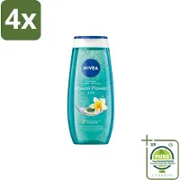 Nivea Douchegel Hawaii Flower & Oil 250 ml - Voordeelverpakking - 4 stuks - Douchegel hawaii - Douchegel hawaii bloem