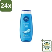 Nivea Douchegel Fresh Pure 250 ml - Voordeelverpakking - 24 stuks - Frisheid - Vitamine C