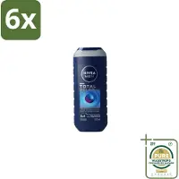 Nivea Men Douchegel Total Relax 250 ml - Voordeelverpakking - 6 stuks - Gezichtsverzorging - Haarverzorging