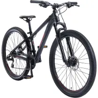 Bikestar 27.5 inch, 21 speed hardtail Sport MTB, zwart / rood