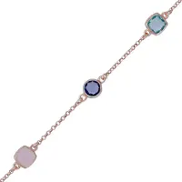 Orphelia 'Fawn' Dames 925 Sterling Zilveren Armband - Roze ZA-7410