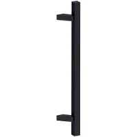 Hardbrass Voordeurgreep Toronto T-model vierkant schuin handgreep 960x25mm - mat zwart