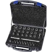 ASW Dopsleutelset 710 KS 40 OL, 40-delig, 3/8 inch aandrijving, speciaal staal, staalgrijs, incl. sterprofiel, PH, XZN