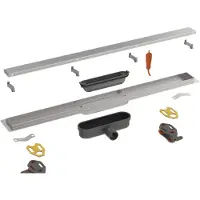 Easy drain Compact Clean douchegoot 70cm Betegelbaar rooster Brushed Stainless Steel