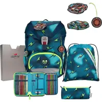 DERDIEDAS Ergoflex Superlight schooltas set 5st. groente