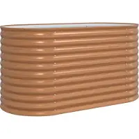 vidaXL Verhoogde plantenbak, bruin, 160 x 80 x 81 cm, staal
