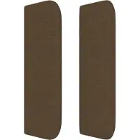 vidaXL Hoofdbord met randen 183x16x78/88 cm stof donkerbruin