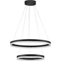 Nova Luce Hanglamp Adria zwart Ø 60cm double