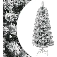 vidaXL Kunstkerstboom met scharnieren en sneeuw 120 cm