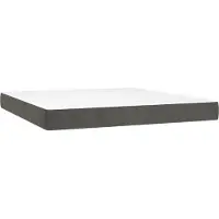 vidaXL Pocketveringmatras medium 160x210x20 cm fluweel donkergrijs