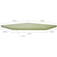 Kippers Rijssen Werkblad hout voor hoekkast 864 x 36 x 864 x 1223mm