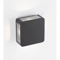 Nova Luce Vierkante wandlamp Serika antraciet
