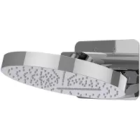 Ivy Aia Hoofddouche HALO Wandmodel Inc. Wandbeugel en Inbouwbox 32 cm Chroom