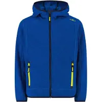 CMP - Boy's Jacket Fix Hood Jacquard Knitted - Fleecevest 164, blauw