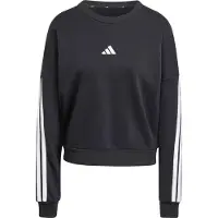 Adidas Sportief sweatshirt 'ESSENTIALS 3-STRIPES FRENCH TERRY' zwart / wit