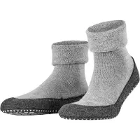 Falke Cosyshoe Noppen op de zool wol huissokken heren grijs - maat 39-40