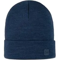 Buff Heavyweight Merino Beanie Senior Donker Blauw