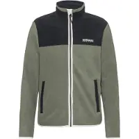 Napapijri Fleece jas 'DERGANA' olijfgroen / zwart / wit