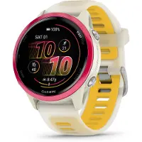 Garmin - Sport horloges - Forerunner 570 42mm Ivory/Pink/Orange voor Unisex - Beige