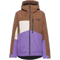 Picture - Dames ski jassen - Seen Jkt Cocoa Brown Paisley voor Dames van Gerecyclede materialen - Maat S - Bruin