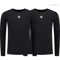 Rogelli Core II Dames en Heren 2 pack Ondershirt - Lange Mouw - Zwart