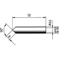 Ersa 0832MDLF Soldeerpunt Beitelvorm, recht Grootte soldeerpunt 9.80 mm Inhoud: 1 stuk(s)
