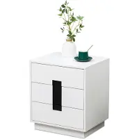 Relaxdays 4052025857530, Wit, 3 lades, Effen kleur, Rechthoekig, MDF, Hout, Melamine, 500 mm