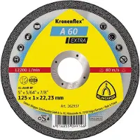 Klingspor Snijschijf A 60 Extra D125x1mm ger.INOX Bohr.22,23mm , 25 stuks