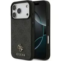 GUESS 4G Metal Logo Backcover MagSafe voor de Apple iPhone 17 Pro Max - Zwart