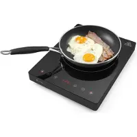 Hendi Inductiekookplaat 2000W Black Line, RVS, 37,3(b)x29,3(d)x5,6(h)cm, 239391