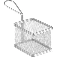 SuperMerchantEU Frietmandje RVS 10 x 8 x 6.5 cm