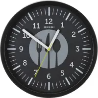 Super Merchant Stijlvolle wandklok – groot formaat – eenvoudig af te lezen – zwart – ⌀356 mm
