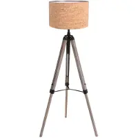 Mexlite Tripod vloerlamp Triek met kurk kap Ø40cm