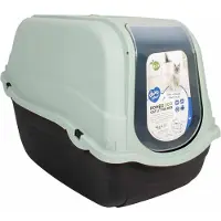 Duvo+ duvoplus Romeo ECO Kattenbak - Gesloten Kattentoilet met Koolstoffilter & Klepdeur - Gerecycled Plastic - 57x39x41cm - Ice