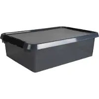 Sunware Comfort Line opbergbox 32L - 60x40x18 cm - Transparant/Grijs