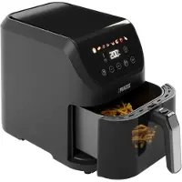 Smartwares Airfryer XL 182240 - Heteluchtfriteuse - BPA vrij - 5.5 liter - Kijkvenster - Touchscreen - 8 Programma's - Slank Ontwerp - 1500W - Inclusief Grillrek - Zwart - venster