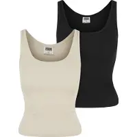 Urban Classics Top lichtbeige / zwart